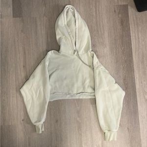 Pale green cropped Tna hoodie